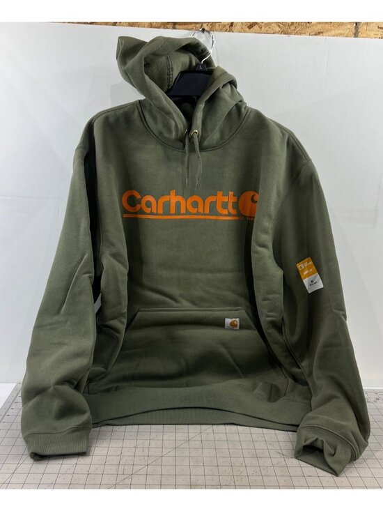 Carhartt Other - Men's Carhartt Rain Defender Loose Fit Midweight Graphic Hoodie XL Dusty Olive